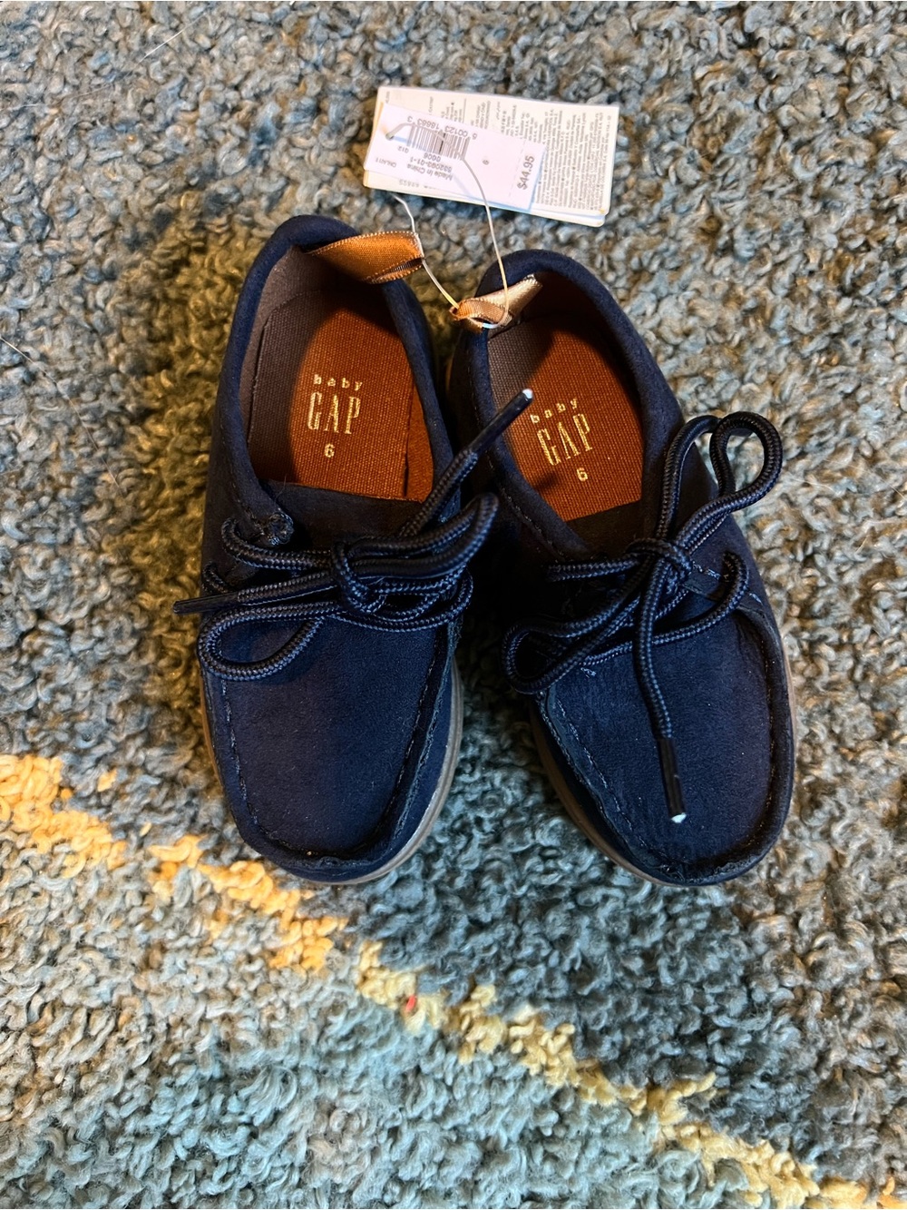 NWT Baby Gap Navy Suede Toddler boat/wallabee shoes